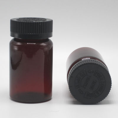 100ml PET 앰버 플라스틱 알약/비타민/캡슐 병