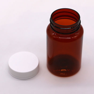 100ml PET 앰버 플라스틱 알약/비타민/캡슐 병