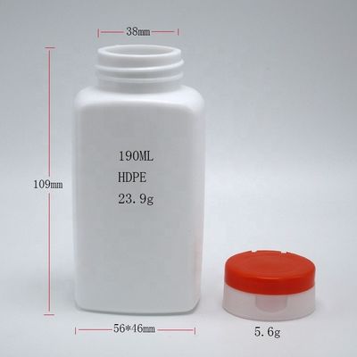 스크린 프린팅 190ml HDPE 의약품 보충제 보유자