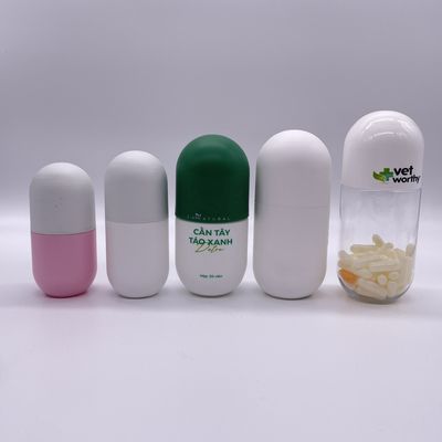 120ml/130ml/180ml/200ml/250ml HDPE 플라스틱 캡슐 모양의 병 비타민 보충제 알약