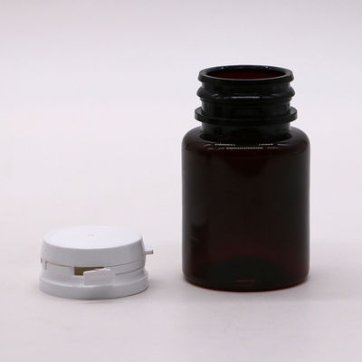 사용자 지정 색상 50ml 앰버 PET 알약 캡슐 찢어질 수 있는 뚜?? / 나사 뚜?? 이 있는 생선 기름 병