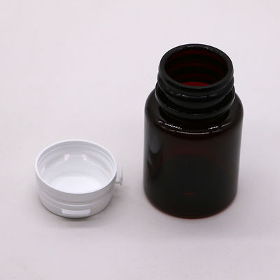 사용자 지정 색상 50ml 앰버 PET 알약 캡슐 찢어질 수 있는 뚜?? / 나사 뚜?? 이 있는 생선 기름 병