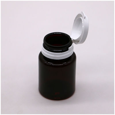 사용자 지정 색상 50ml 앰버 PET 알약 캡슐 찢어질 수 있는 뚜?? / 나사 뚜?? 이 있는 생선 기름 병
