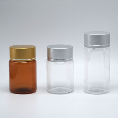 다시 채워질 수 있는 60ml 앰버 PET 알약 캡슐 은 알루미늄 나사 뚜?? 이 있는 생선 기름 병