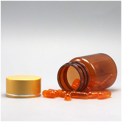 다시 채워질 수 있는 60ml 앰버 PET 알약 캡슐 은 알루미늄 나사 뚜?? 이 있는 생선 기름 병