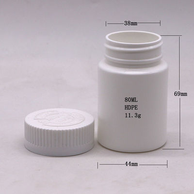 80ml HDPE 병 넓은 입 빈 캡슐 컨테이너 나사 캡과 어린이 안전 캡