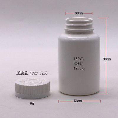 다른 의약품 150ml HDPE 비어있는 플라스틱 병