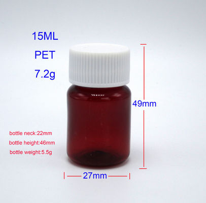 15ml 맞춤 서비스 PET 플라스틱 알약 병 어린이 안전 캡 재활용 BPA 무료