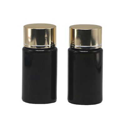 GMP 50ML PET 플라스틱 의약품 태블릿 알약 병 용기 금 은 코팅 캡