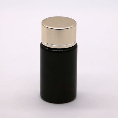 GMP 50ML PET 플라스틱 의약품 태블릿 알약 병 용기 금 은 코팅 캡