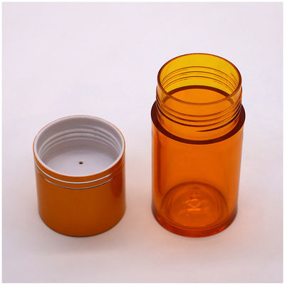 재충전 가능한 60ml PET 알약 캡슐 금 은 알루미늄 나사 모자를 가진 생선 기름 병