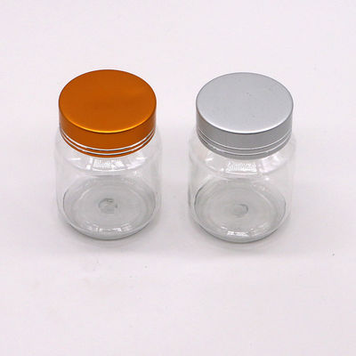 70ML PET 식품 등급 섬세한 플라스틱 캡슐 알약 병 금 은 캡 엑스포터