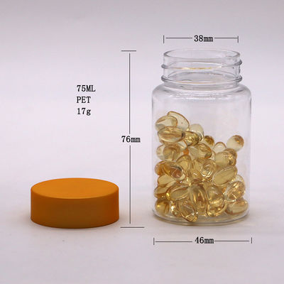 식품 등급 투명 실린더 캡 75ml PET 잔 제조