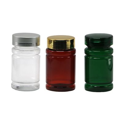 80ml PET 알약 약병 병 맞춤 색상 및 금 은 코팅 캡