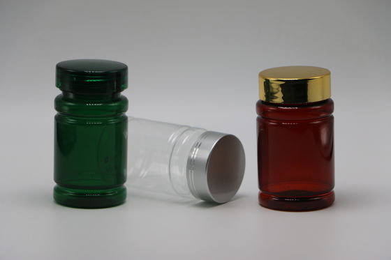 80ml PET 알약 약병 병 맞춤 색상 및 금 은 코팅 캡