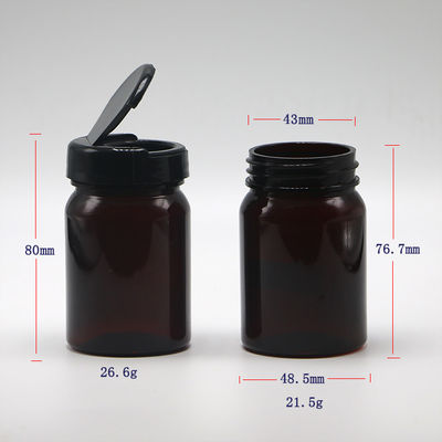 스크린 프린팅 80ML PET 의료 플라스틱 캡슐 알약을 위한 재충전 병