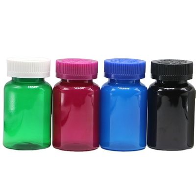 투명한 보충제 병 120mL 4oz PET 캡슐 병 안전 캡과 함께