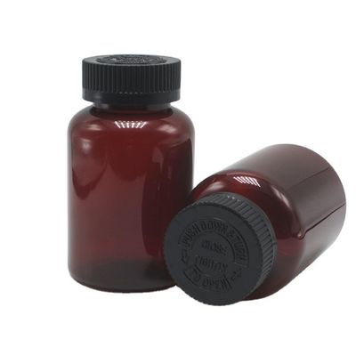 스크루 캡 180ml PET 플라스틱 알약 병 알약 가루 캡슐 태블릿 HOT SEAL