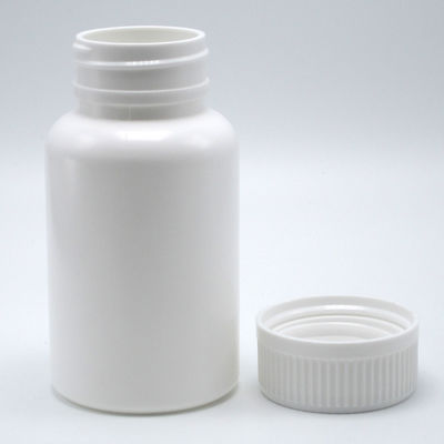 어린이 보호 뚜?? 고형 PE 플라스틱 병 고체 태블릿 캡슐 보관 150mL 흰색