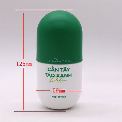 목걸이 재료 HDPE 캡슐 모양 6oz 비어있는 매트 플라스틱 병