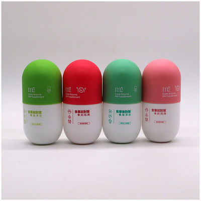 목걸이 재료 HDPE 캡슐 모양 6oz 비어있는 매트 플라스틱 병