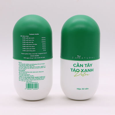 목걸이 재료 HDPE 캡슐 모양 6oz 비어있는 매트 플라스틱 병